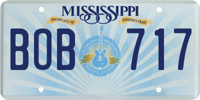 MS license plate BOB717