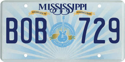 MS license plate BOB729