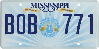 MS license plate BOB771