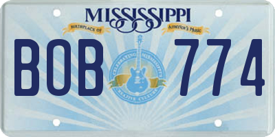 MS license plate BOB774