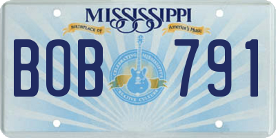 MS license plate BOB791