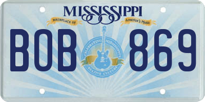MS license plate BOB869