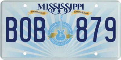 MS license plate BOB879