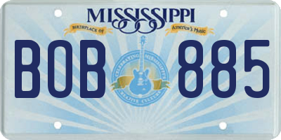 MS license plate BOB885