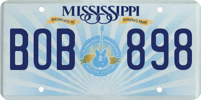 MS license plate BOB898