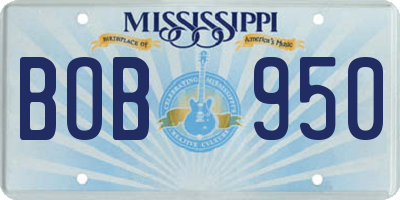 MS license plate BOB950
