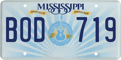 MS license plate BOD719