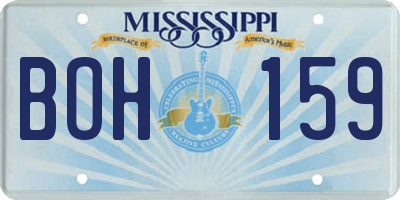 MS license plate BOH159