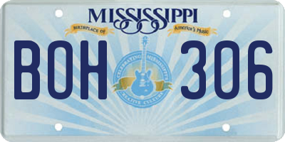 MS license plate BOH306