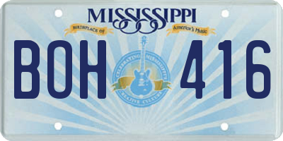 MS license plate BOH416
