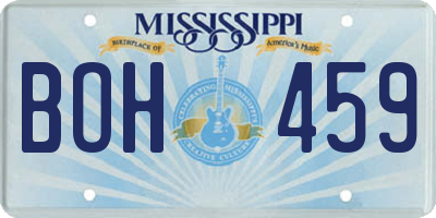 MS license plate BOH459