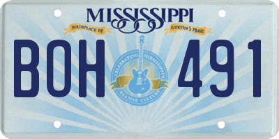 MS license plate BOH491