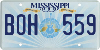 MS license plate BOH559
