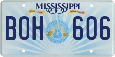 MS license plate BOH606
