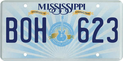 MS license plate BOH623