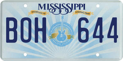 MS license plate BOH644