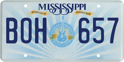 MS license plate BOH657