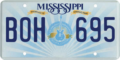 MS license plate BOH695