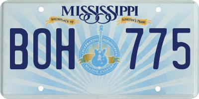MS license plate BOH775