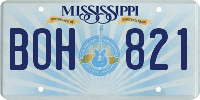 MS license plate BOH821