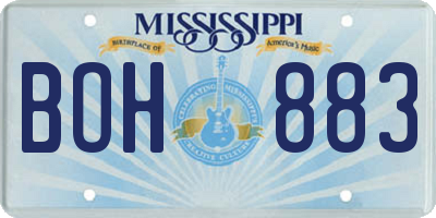 MS license plate BOH883