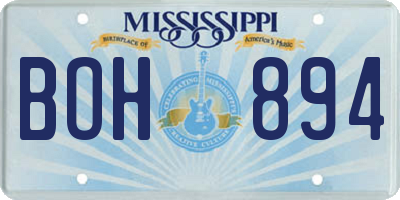 MS license plate BOH894