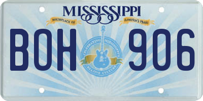 MS license plate BOH906