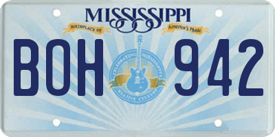 MS license plate BOH942