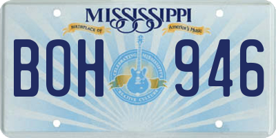 MS license plate BOH946