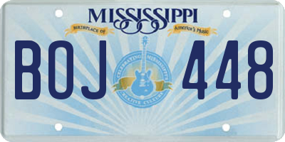 MS license plate BOJ448