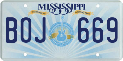 MS license plate BOJ669