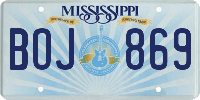 MS license plate BOJ869