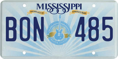 MS license plate BON485