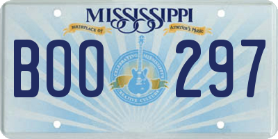 MS license plate BOO297