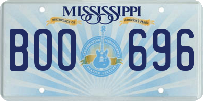 MS license plate BOO696