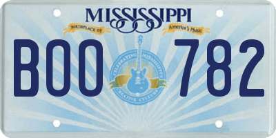 MS license plate BOO782