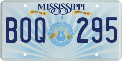 MS license plate BOQ295