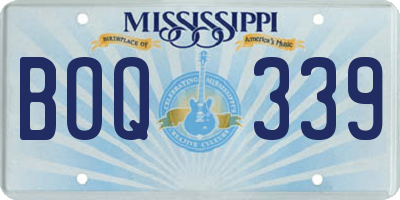 MS license plate BOQ339