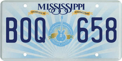 MS license plate BOQ658