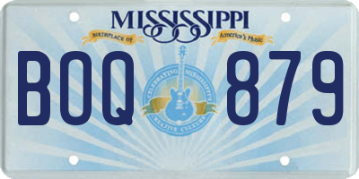 MS license plate BOQ879