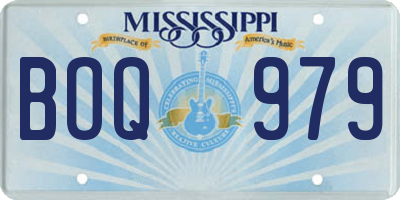 MS license plate BOQ979