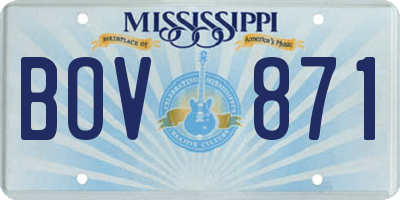 MS license plate BOV871