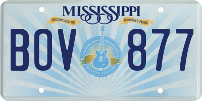 MS license plate BOV877
