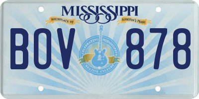 MS license plate BOV878
