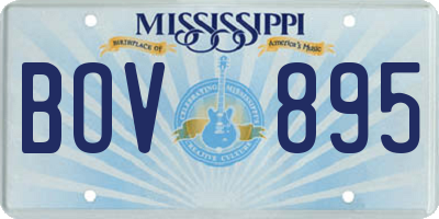 MS license plate BOV895