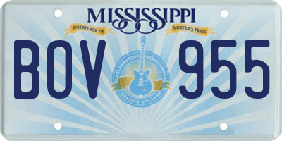 MS license plate BOV955