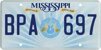 MS license plate BPA697