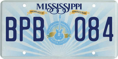 MS license plate BPB084