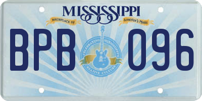 MS license plate BPB096