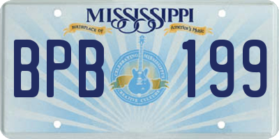 MS license plate BPB199